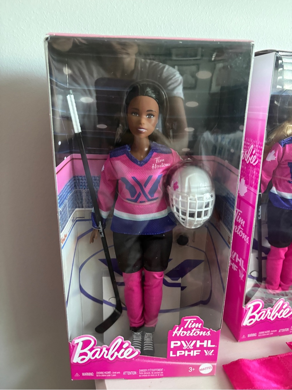 Barbie Pink and Purple Tim Hortons PWHL Hockey Doll